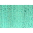 thumbnail image 1 of Ahgly Company Machine Washable Indoor Rectangle Abstract Turquoise Blue Modern Area Rugs, 3' x 5', 1 of 4