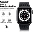 thumbnail image 2 of Solo Loop trenzado para Apple Watch Band 42mm o 44mm Nylon ajustable cinturón elástico pulsera Iwatch Series 3 4 5 Se 6 Correa Feliz Sencillez, 2 of 5
