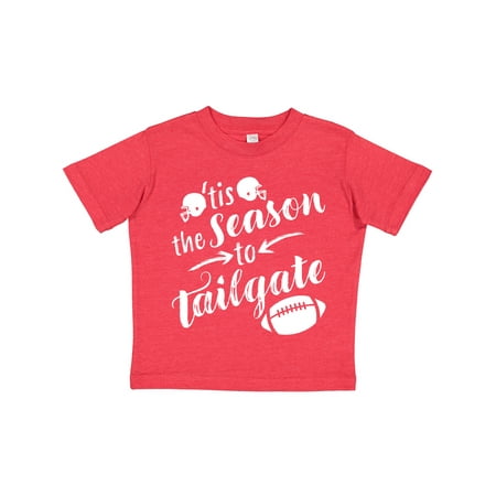 

Inktastic Tis the Season to Tailgate with Helmets and Football Gift Toddler Boy or Toddler Girl T-Shirt