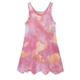 thumbnail image 2 of HWJAD 3-7 Years Toddler Girls Tie Dye Crochet Cover Up Dress Sleeveless Hollow Out Beach Dress for Kids Summer Beach Swimwear, 2 of 7