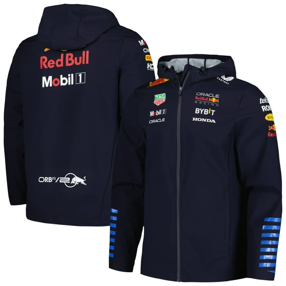 Unisex Castore Navy Red Bull Racing 2024 Team Water Resistant Full-Zip Jacket