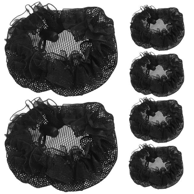6 Pcs Filets à Cheveux Décoratifs Extensibles Filets à Cheveux en Maille Élastique Filet à Cheveux pour Chignon de Ballet pour Danseur