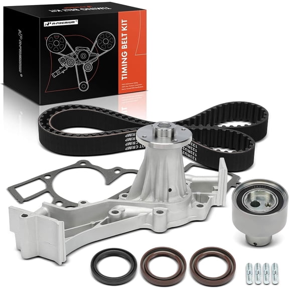 A-Premium Engine Timing Belt Kit with Water Pump Compatible with Nissan Frontier 1999-2004, Pathfinder 1996-2000, Xterra 2000-2004 & Infiniti QX4 1997-2000 - 3.3L