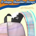 thumbnail image 5 of 17 Inch Lightweight Backpack,PVC Waterproof Oxford Fabric, Ergonomically Designed, with Large Capacity, Aqua Blue Watercolor, 5 of 5
