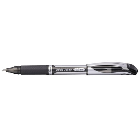 Stick Medium Point Pentel Energel Liquid Gel Stick Pen - Medium Pen Point Type - 0.7 Mm Pen Point Size - Refillable - Black Gel-based Ink - Silver Barrel - 1 Each (bl57-a) ()