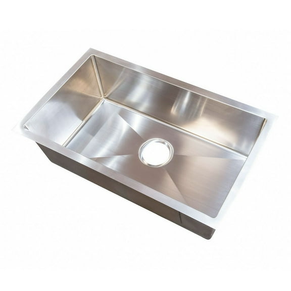 Lippert M6v-421572 Silver Stainless Steel 25" x 15" x 7" Inch Square Bowl Sink