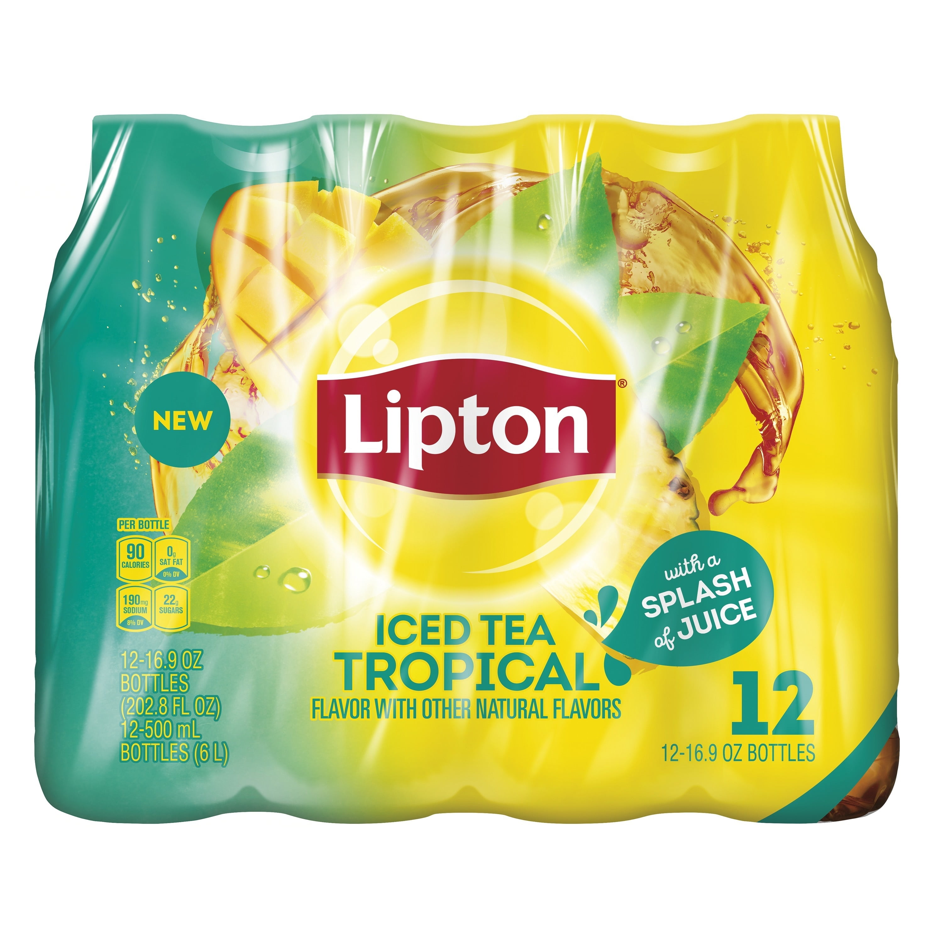 Lipton Iced Tea Tropical Flavor, 16.9 Fl. Oz., 12 Count