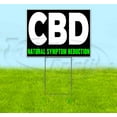 thumbnail image 1 of Cbd Natural Symptom Reduction (18" x 24") Yard Sign, Includes Metal Step Stake, 1 of 6