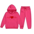 thumbnail image 5 of Avrntaa Boys Girls 2 Piece Sweat Set Casual Hoodie and Jogger Outfit Matching Baggy Tracksuit for Children 2-14Y, 5 of 6