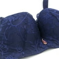 thumbnail image 5 of Bigersell Wireless Cami Bra Women Solid Lace Push-up Bra Underwire Underwear Tall Size Tank Tops Bra, Style 6054, Blue 42C, 5 of 8