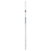 Serological Pipette, 5ml - Class A, Tolerance ?0.030ml - Blue Graduations - Color Code, Red - Calibrated for Delivery to Jet - Borosilicate Glass - Eisco Labs