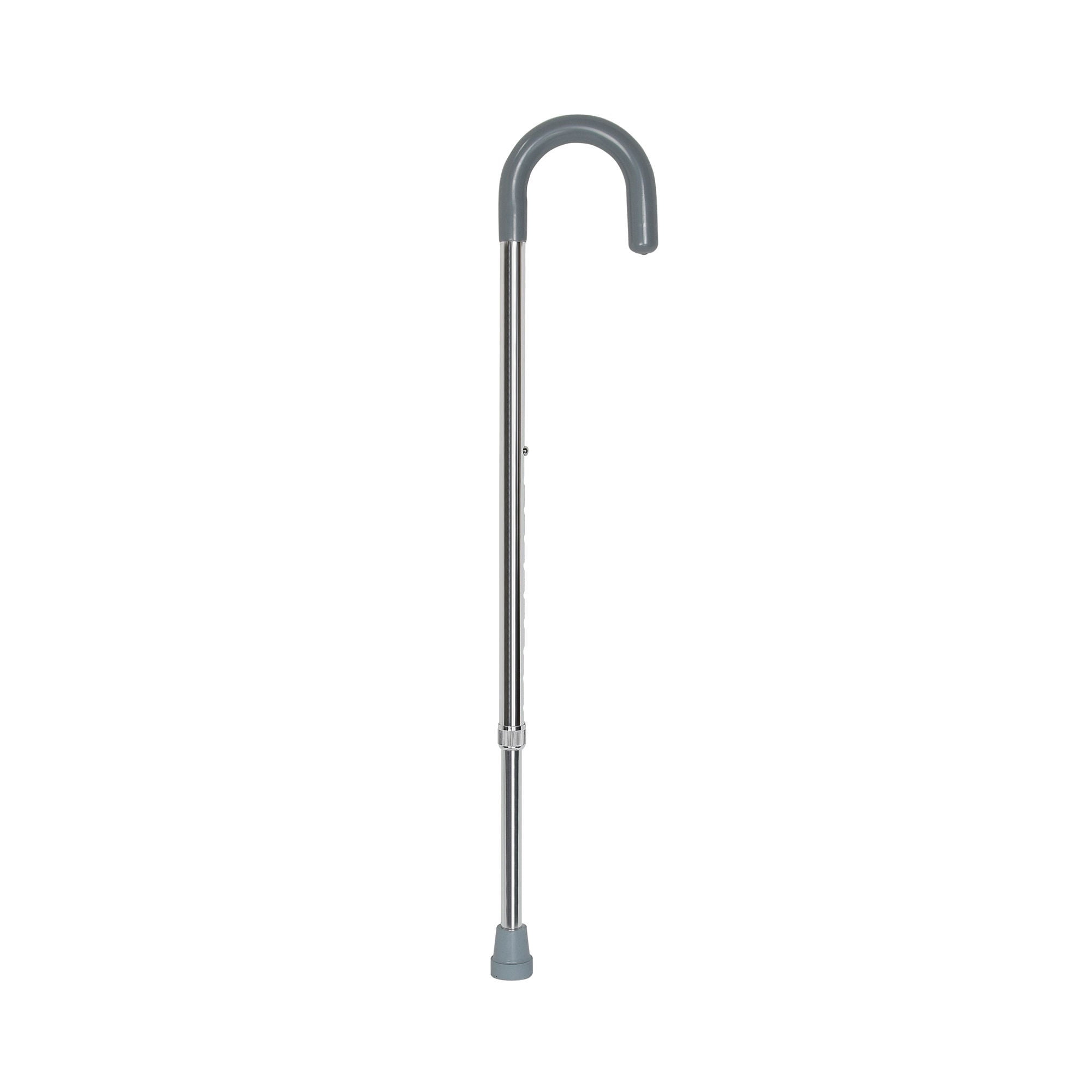 Offset handle adjustable aluminum cane, silver, 1 ea - Walmart.com