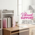 thumbnail image 5 of REGALWOVEN Clear Acrylic Bookends for Shelves,Invisible Book Ends, Modern Non-Skid Book Stopper for Office Home Decor,2Pcs Elegant Pink 4.7"L x 3.9"W x 6.1"H, 5 of 5