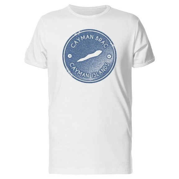 Cayman Brac Map Cayman Islands T-Shirt Men -Image by Shutterstock, Male 3X-Large