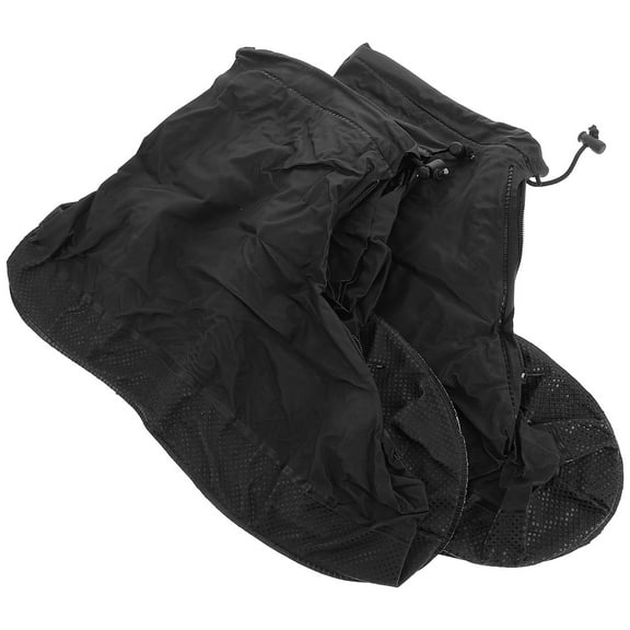 PBPBOX 1 Pair Protective Rain Boots Overshoes PVC Black Nonslip For Adults