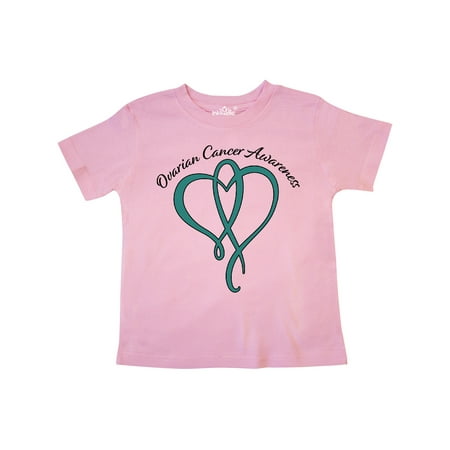 

Inktastic Ovarian Cancer Awareness with Teal Heart Ribbon Gift Toddler Boy or Toddler Girl T-Shirt