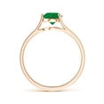 thumbnail image 2 of ANGARA Natural One Sided Split Shank Round Emerald Solitaire Engagement Ring in 14K Rose Gold for Women (Size-6mm) | May Birthstone, Anniversary, Jewelry Gift for Women | Natural Emerald Ring, 2 of 11