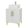 thumbnail image 3 of Dextrus 24" Bathroom Vanity with Sink Top, Freestanding Bathroom Storage Cabinet with Door, White, 3 of 10