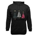 thumbnail image 4 of Fengactive Christmas Hoodie for Men Tree Print Drawstring Tops with Kangaroo Pocket Long Sleeve Sweatshirt Fashion, 4 of 5