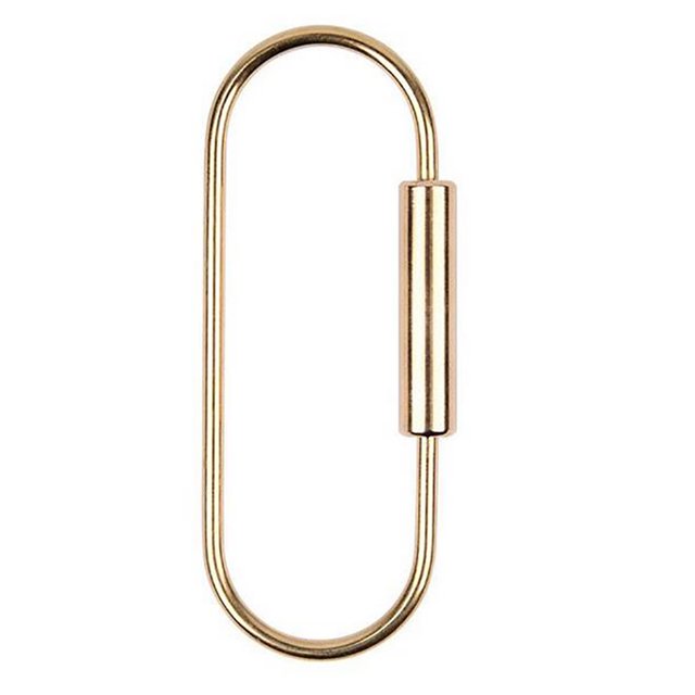 Brass Screw Lock Clip Practical Simple Style Car Keychain Brass Lock Keychain