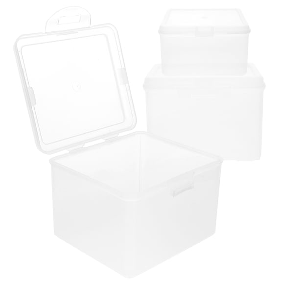 MUSEYA 3Pack Embellishment Sticker Storage Organizer Transparent PP for Home Use