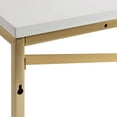thumbnail image 6 of Kate and Laurel Ascott Modern Glam Rectangle Floating Shelf, 36 x 12, White and Gold, Versatile 2-Tier Wide Wall Shelf for Living Room or Bedroom Display or Storage, 6 of 8