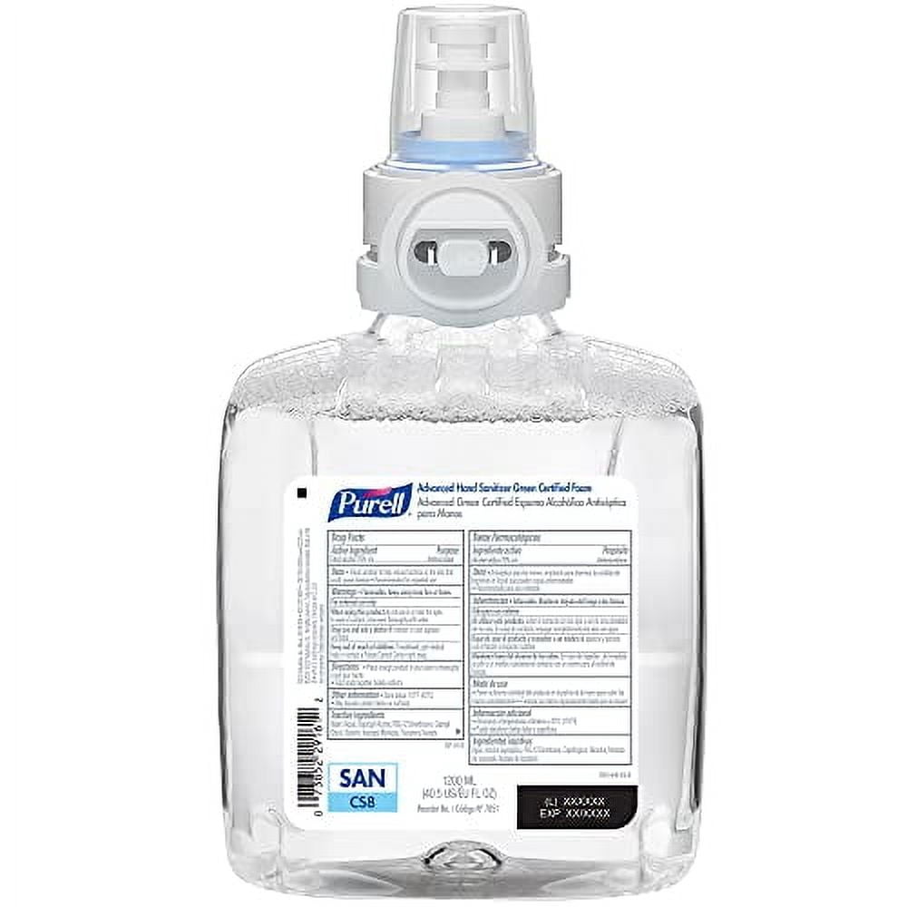 PURELL 7851-02 1200 ml Fragrance-Free Advanced Hand Sanitizer Green Certified Foam Refill for CS8 Dispensers (2/Carton)