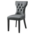 thumbnail image 5 of Side Dining Chair, Set of 2, Grey Gray, Velvet, Modern Contemporary, Kitchen Room Cafe Bistro Restaurant Hospitality, 5 of 9