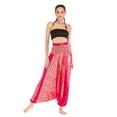 thumbnail image 2 of Pantalones de Harén con Estampado Floral Sunnimix Pantalones de Yoga Boho Rosa Talla Única, 2 of 8
