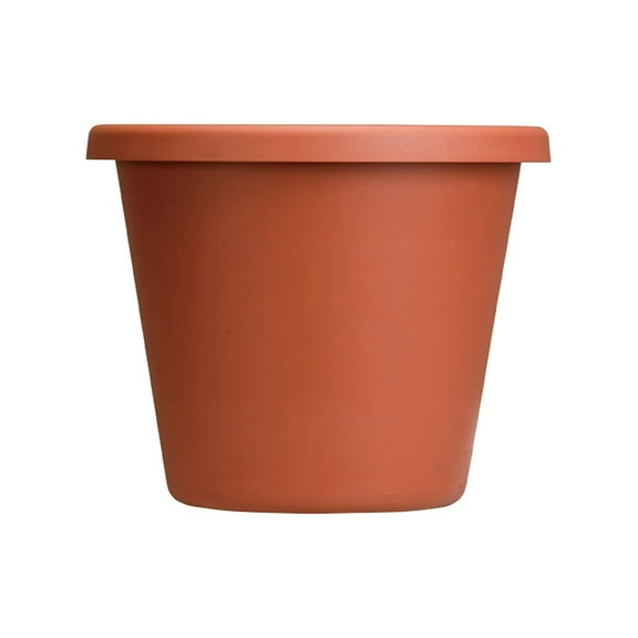 The HC Companies 12" Plastic Outdoor Classic Flower Planter, Terra Cotta