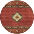 thumbnail image 2 of Addison Rugs Dream Shag Premium Machine Washable Transitional Aztec Spice Round Rug, 8' x 8', 2 of 8