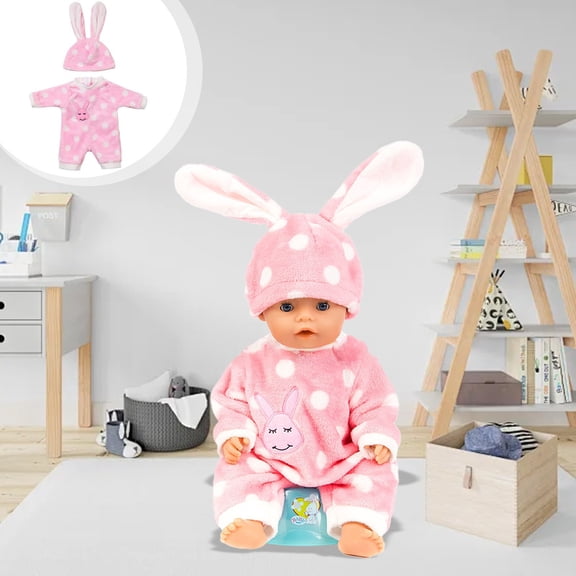 ShaoXinWan Reborn Doll Girl Clothes - 30cm Doll Clothing, Simulation Doll Clothes Set, Toy Gift for Doll Playhouses, Fun Dress-Up Clothes for Kids' Reborn Dolls(Pink)