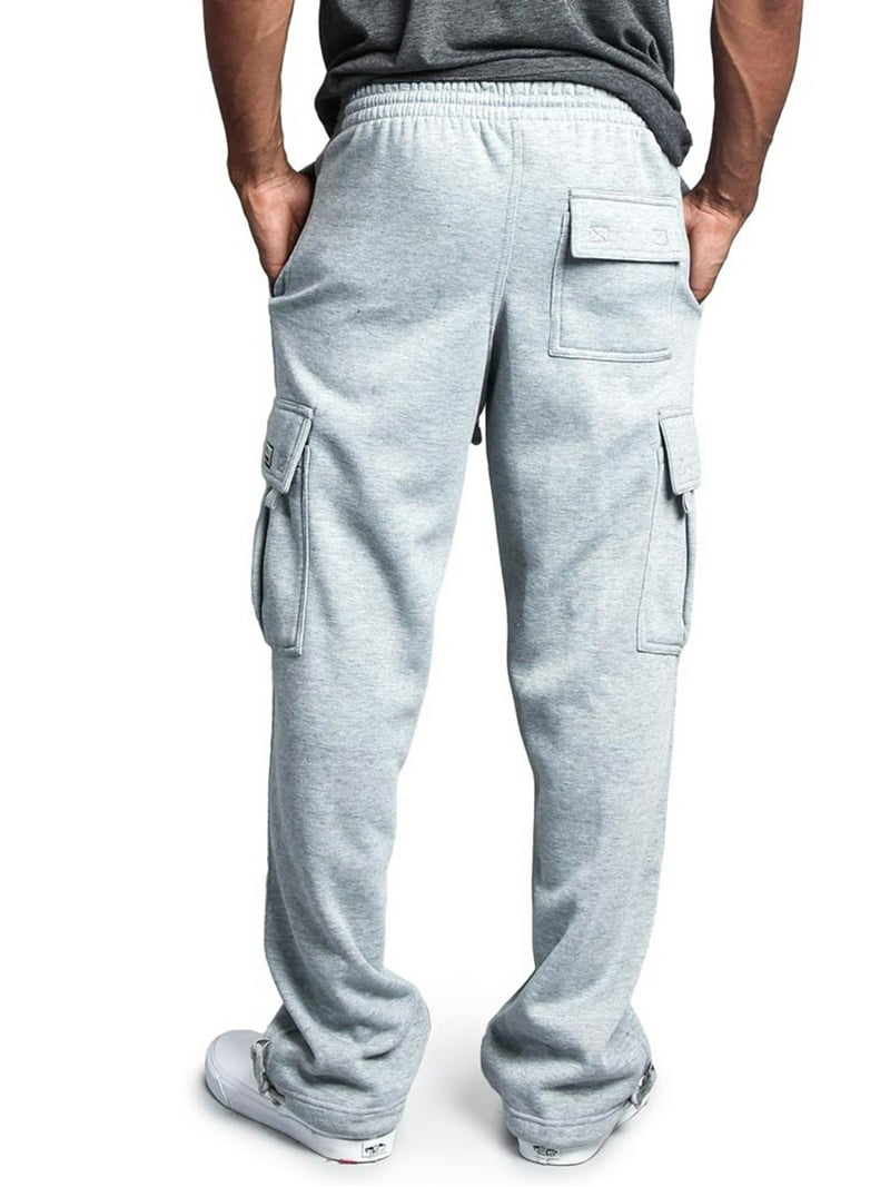 G-Style USA Men's Solid Fleece Heavyweight Cargo Pants