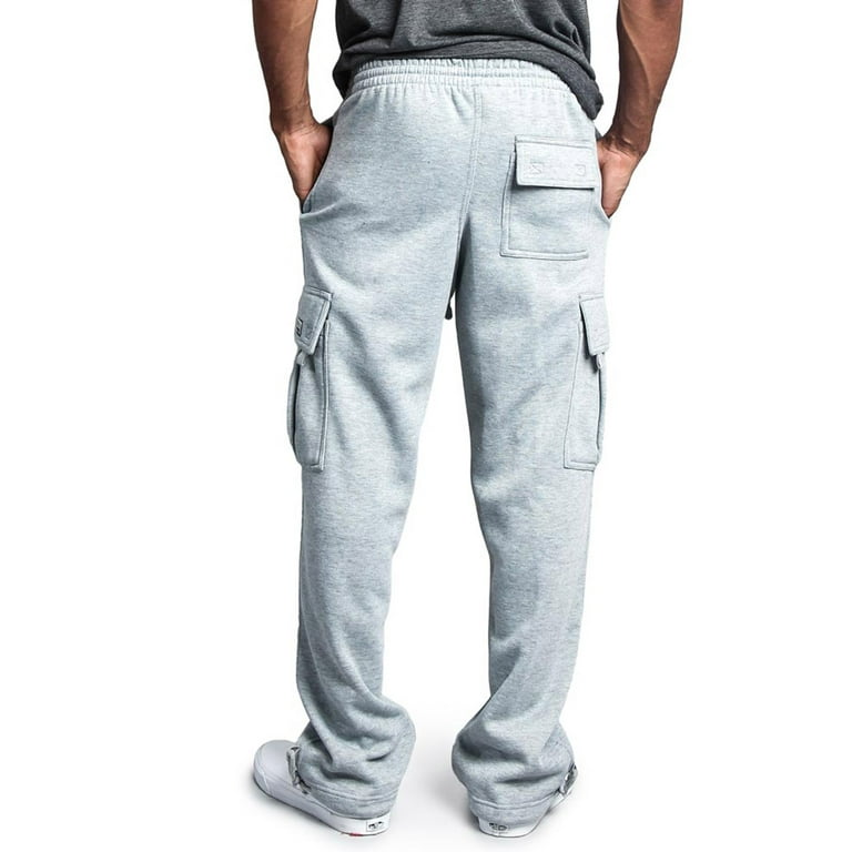 G-Style USA Men's Jogger Heavy Weight Fleece Cargo Pocket Sweat Pants  S~6XL-FL77