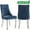 Blue & Silver Legs, variant on GAKMCIL Velvet Dining Chairs (Set of 2), Channel Tufted Kitchen Dinner Chair Comfy Fabric Upholstered Accent Chair for Dining Room with Solid Wood Legs, Weight Capacity:300lb (Beige)