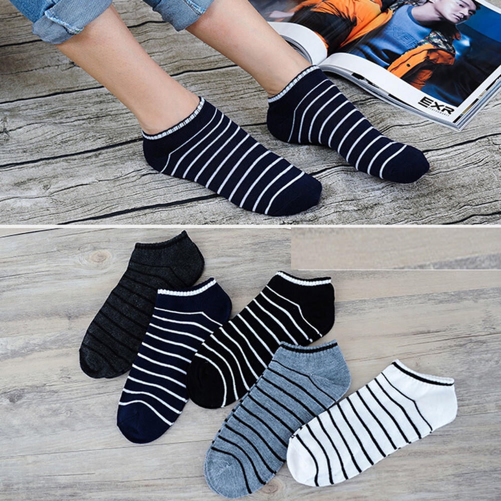 Cotton Sock Short Tube Boat Socking Thin Socks Sports Breathable Socks for Adult 3-Pair 