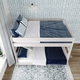 thumbnail image 5 of Plank+Beam Solid Wood Farmhouse Queen over Queen Bunk Bed Bed for Adults, White Wash, 5 of 7