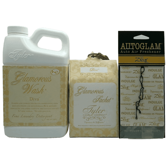 Tyler Candle Company - Glamorous Wash - Diva - 907g / 32oz - with sachets and autoglam