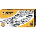 thumbnail image 3 of BIC Clic Stic Retractable Ball Pen, Medium Point, Black, 12-Pack, 3 of 8
