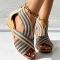 thumbnail image 5 of Mepaouo Women's Low Wedge Sandals Open Toe Fashion Dress Shoes Cross Strap Wedding Party Dancing Shoes, 5 of 8