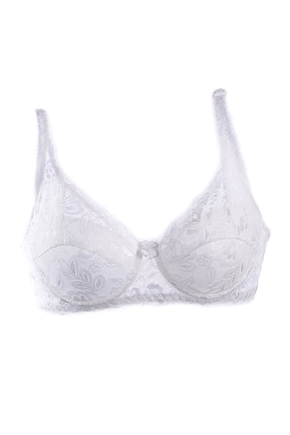 Women Underwear Brand Lace Minimizer Padded Lace Sheer Push Up Bra 3/4 Cup