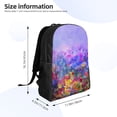 thumbnail image 3 of Easygdp Colorful Purple Cosmos Flower Mochila Versátil y Elegante: Comodidad, Almacenaje y Durabilidad para la Universidad, Trabajo, Viajes y Uso Diario, 3 of 7