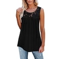 thumbnail image 1 of Innerwin Vest Solid Color Women Tank Tops Vaction Plain Bohemian T Shirts Black 5XL, 1 of 9