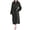 Black, variant on Womens Fleece Robe with Satin Trim, Plush Soft Long Spa Bathrobe, Cozy Shawl Collar Housecoat with Pockets (S/M, White)