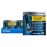 (12 pack) ReliOn Premier Blood Glucose Test Strips, 25 Count