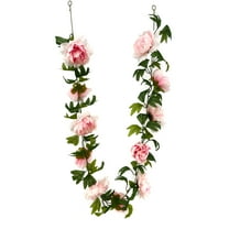 6ft. Pink Peony Garland by Ashland - Faux Hanging Garland Vine for Home Decor - Bedroom - Parties - Weddings - Indoor Use - 1 Pack