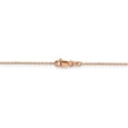 thumbnail image 3 of Real 14kt Rose Gold 1.0mm Diamond-cut Cable Chain Anklet; 10 inch; Lobster Clasp; for Adults and Teens; for Women and Men, 3 of 4