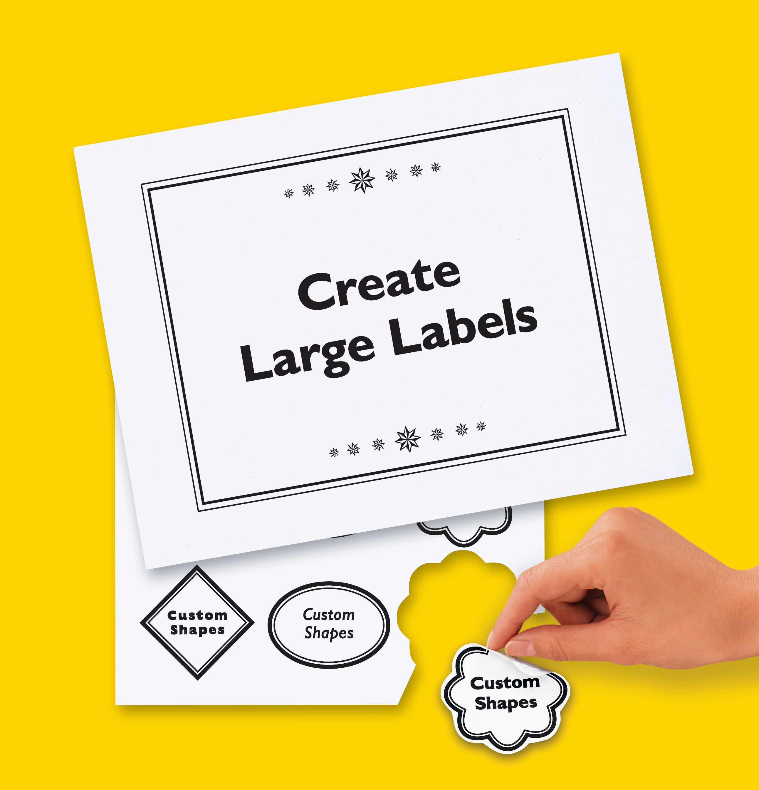 Avery Self-Adhesive Removable Laser Id Labels, White, 8.5 x 11 inches, 25 per Pack (6465)