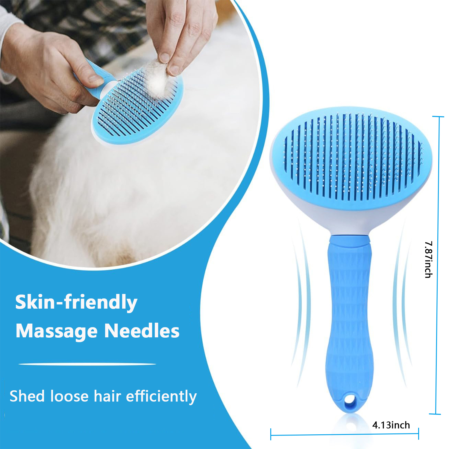 DXIMRX 3-Pack Pet Grooming Rake & Brush Set photo 2
