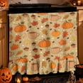 thumbnail image 6 of Farmhouse Oven Skirt Curtain, Cotton‑Blend Fall Pumpkin Coffee Cup Stove Curtain, Self‑Adhesive Oven Curtain Skirt 30 x 25.2 Inch, 6 of 9